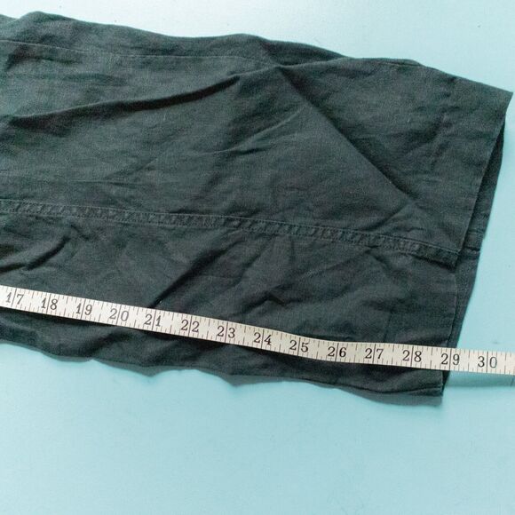 Athleta Washed Black Cabo Retreat 100% Linen Wide Leg High Rise Pants Size 0 - Picture 7 of 9